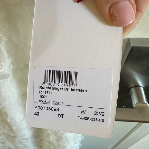 Rotate White Sequin Gown NWT - Picture 3 of 3